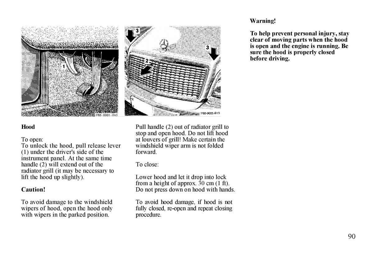 Mercedes Benz S W140 owners manual / page 90