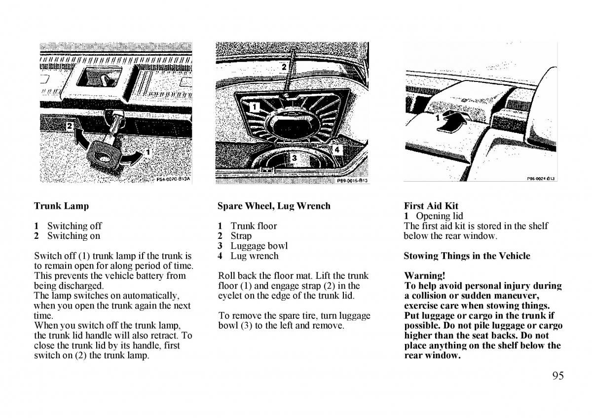 Mercedes Benz S W140 owners manual / page 95