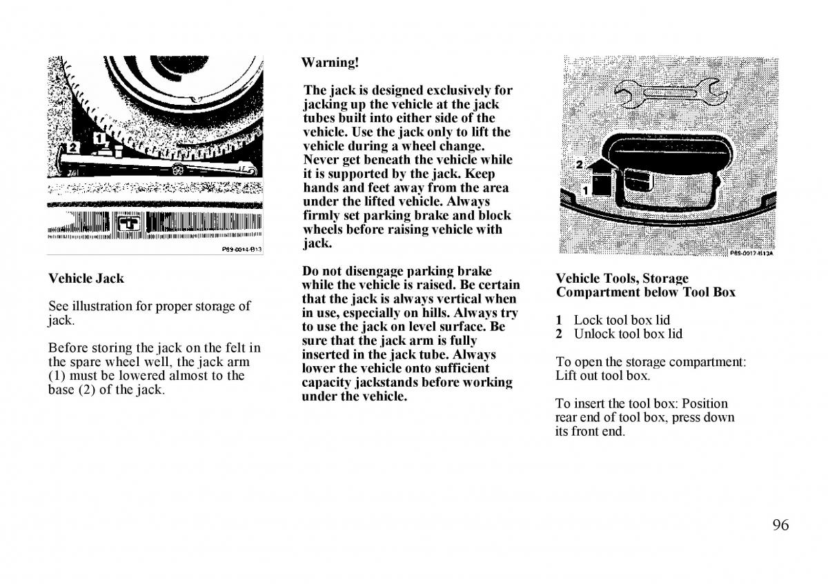 Mercedes Benz S W140 owners manual / page 96