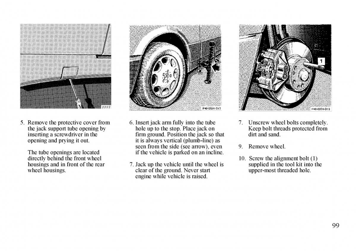 Mercedes Benz S W140 owners manual / page 99