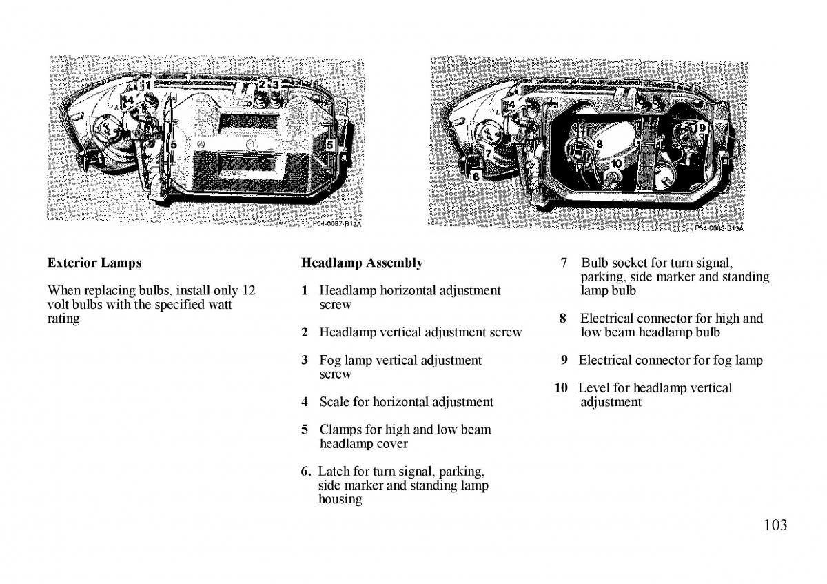 Mercedes Benz S W140 owners manual / page 103