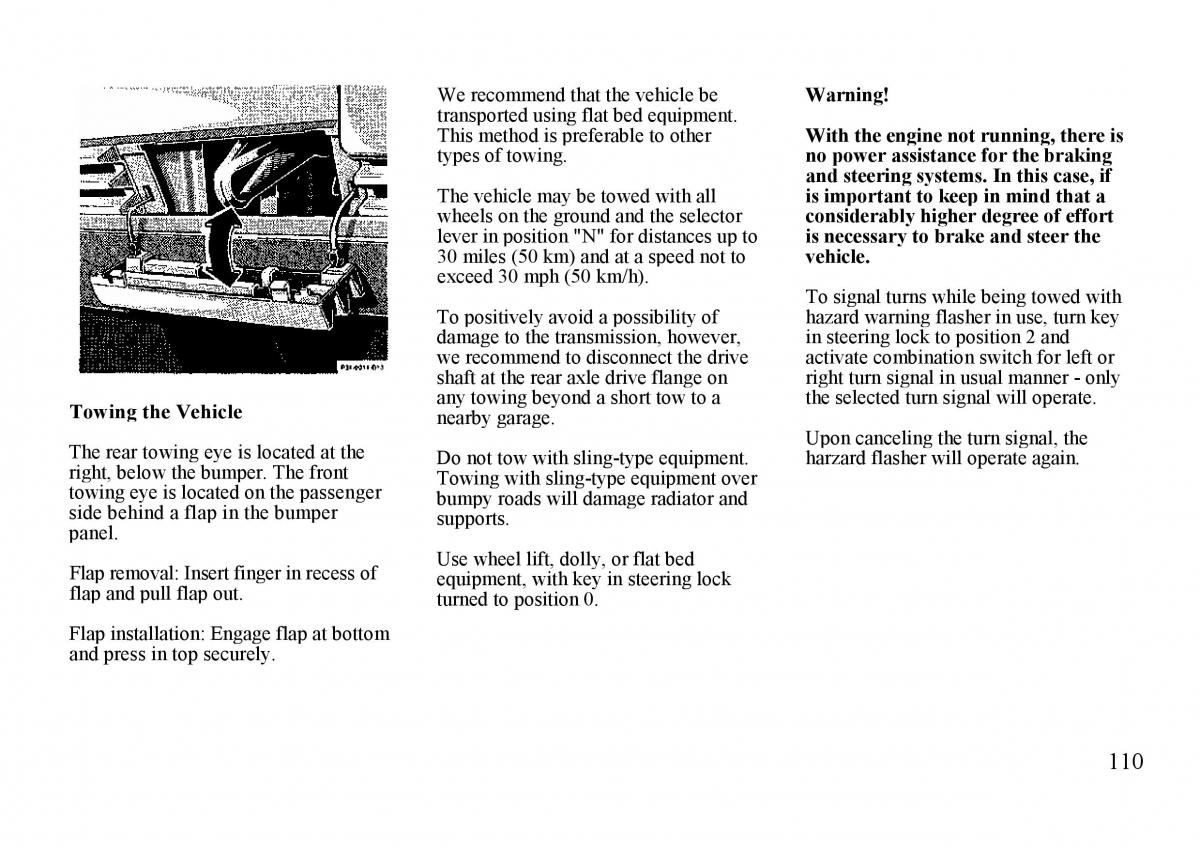 Mercedes Benz S W140 owners manual / page 110