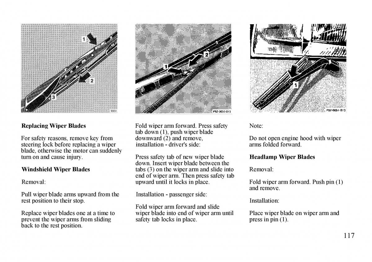 Mercedes Benz S W140 owners manual / page 117