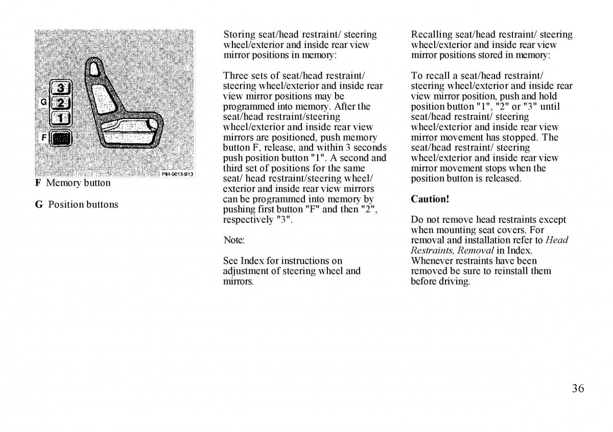 Mercedes Benz S W140 owners manual / page 36