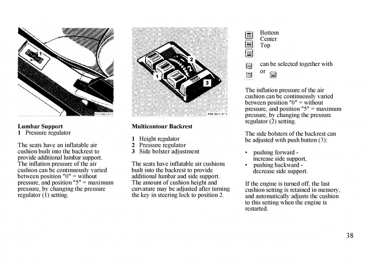 Mercedes Benz S W140 owners manual / page 38