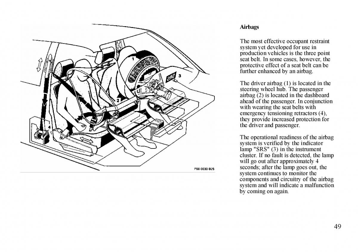 Mercedes Benz S W140 owners manual / page 49