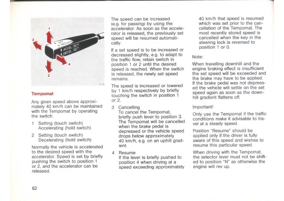 Mercedes Benz E W124 owners manual / page 64