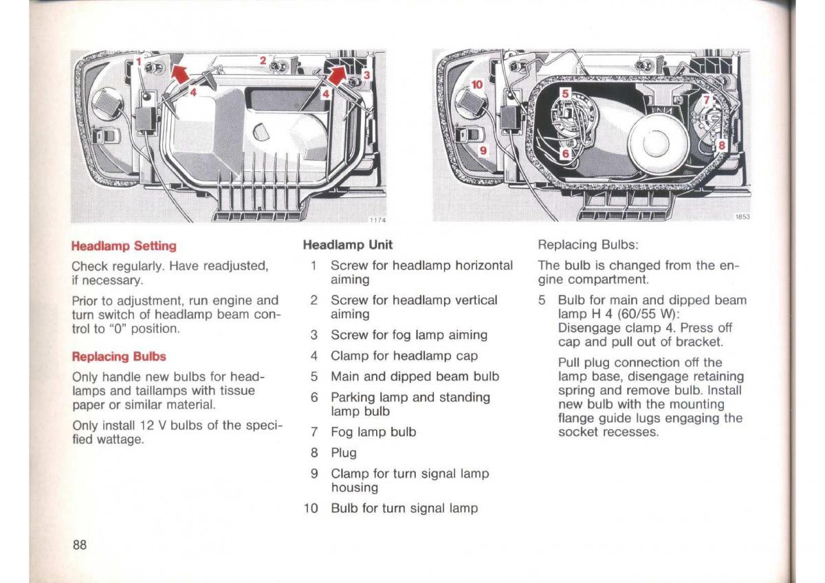 Mercedes Benz E W124 owners manual / page 90