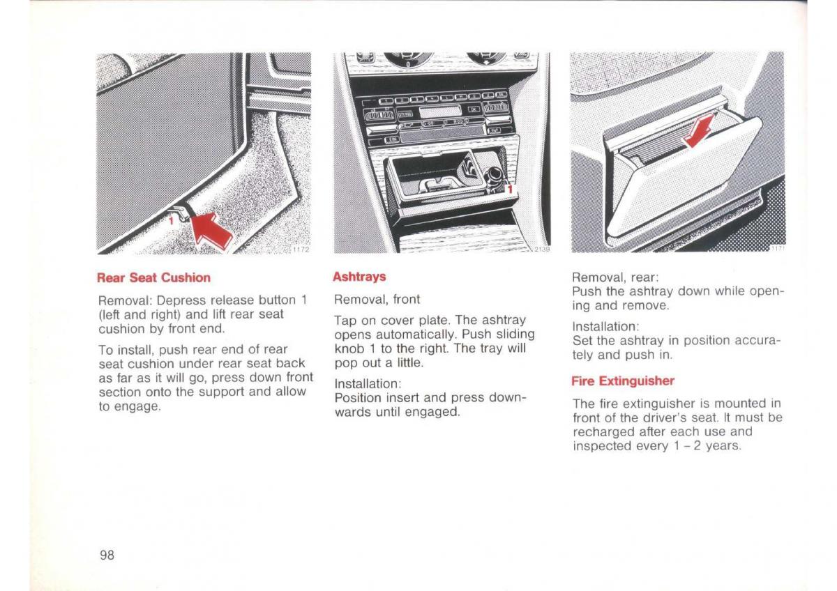 Mercedes Benz E W124 owners manual / page 100