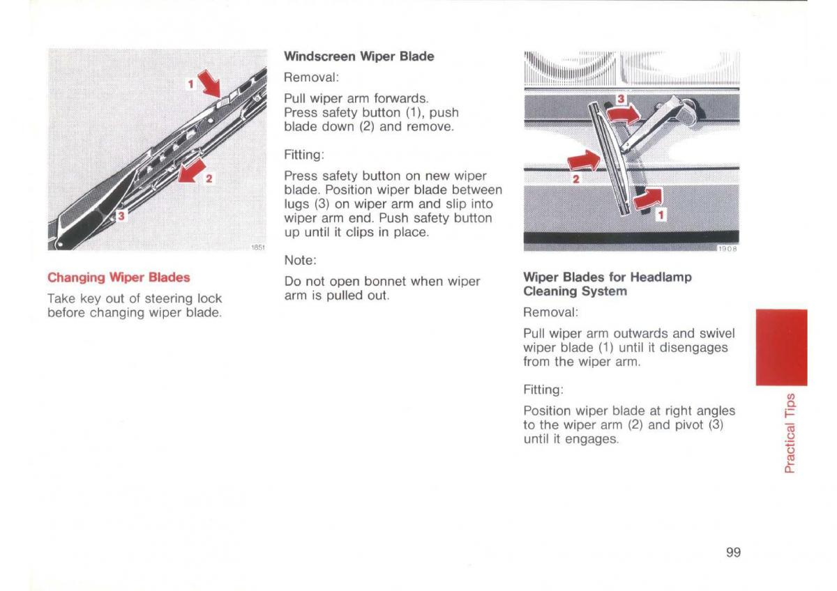 Mercedes Benz E W124 owners manual / page 101