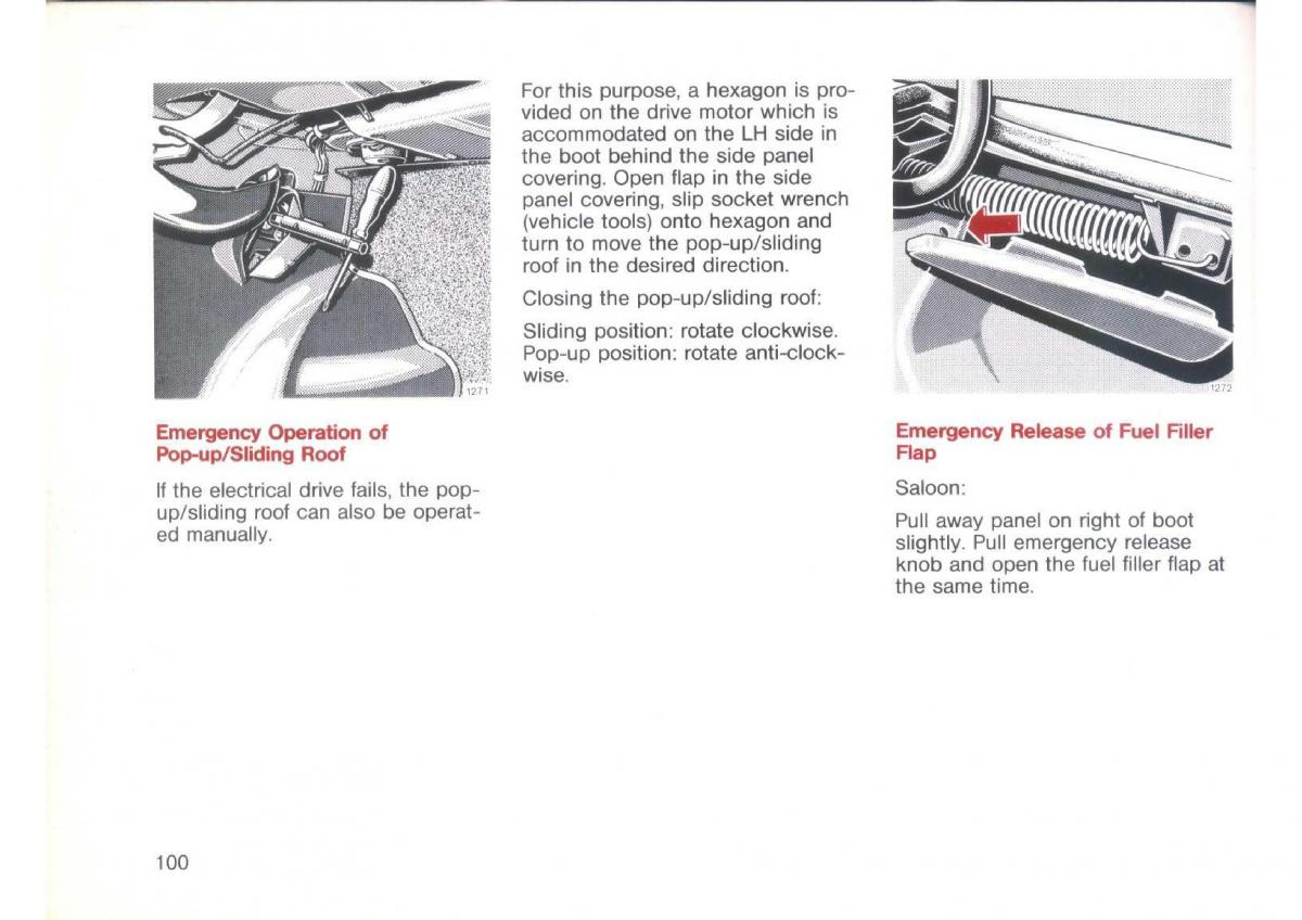 Mercedes Benz E W124 owners manual / page 102