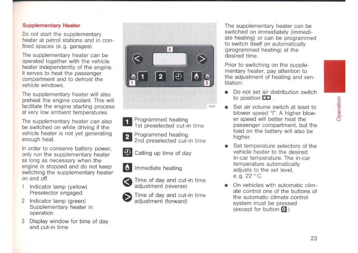 Mercedes Benz E W124 owners manual / page 25