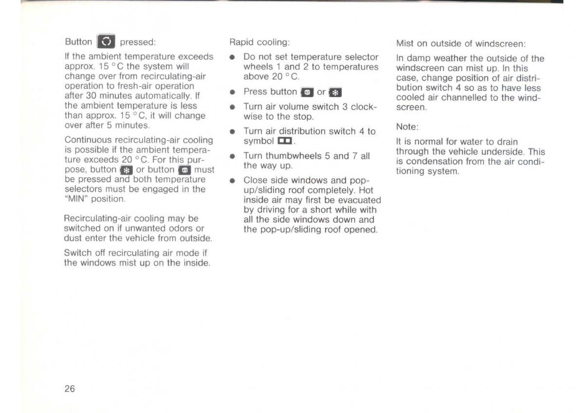 Mercedes Benz E W124 owners manual / page 28