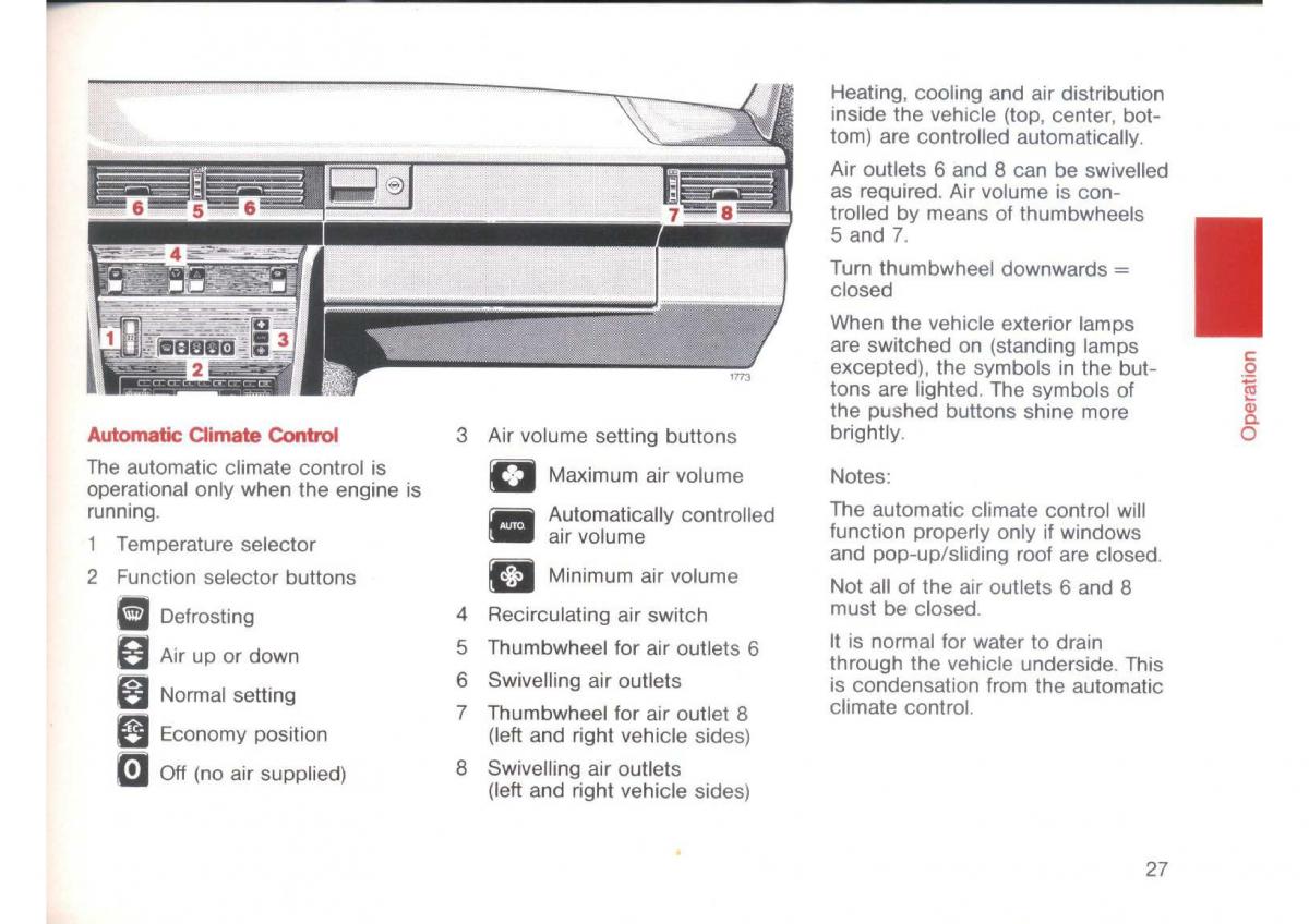 Mercedes Benz E W124 owners manual / page 29