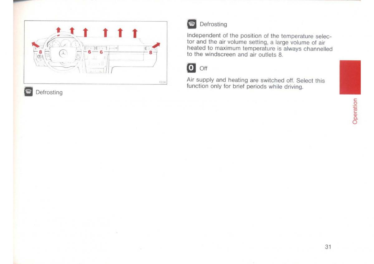 Mercedes Benz E W124 owners manual / page 33