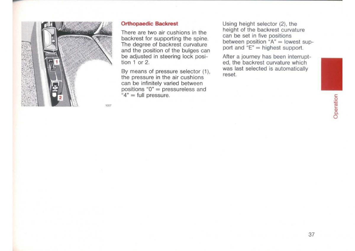 Mercedes Benz E W124 owners manual / page 39