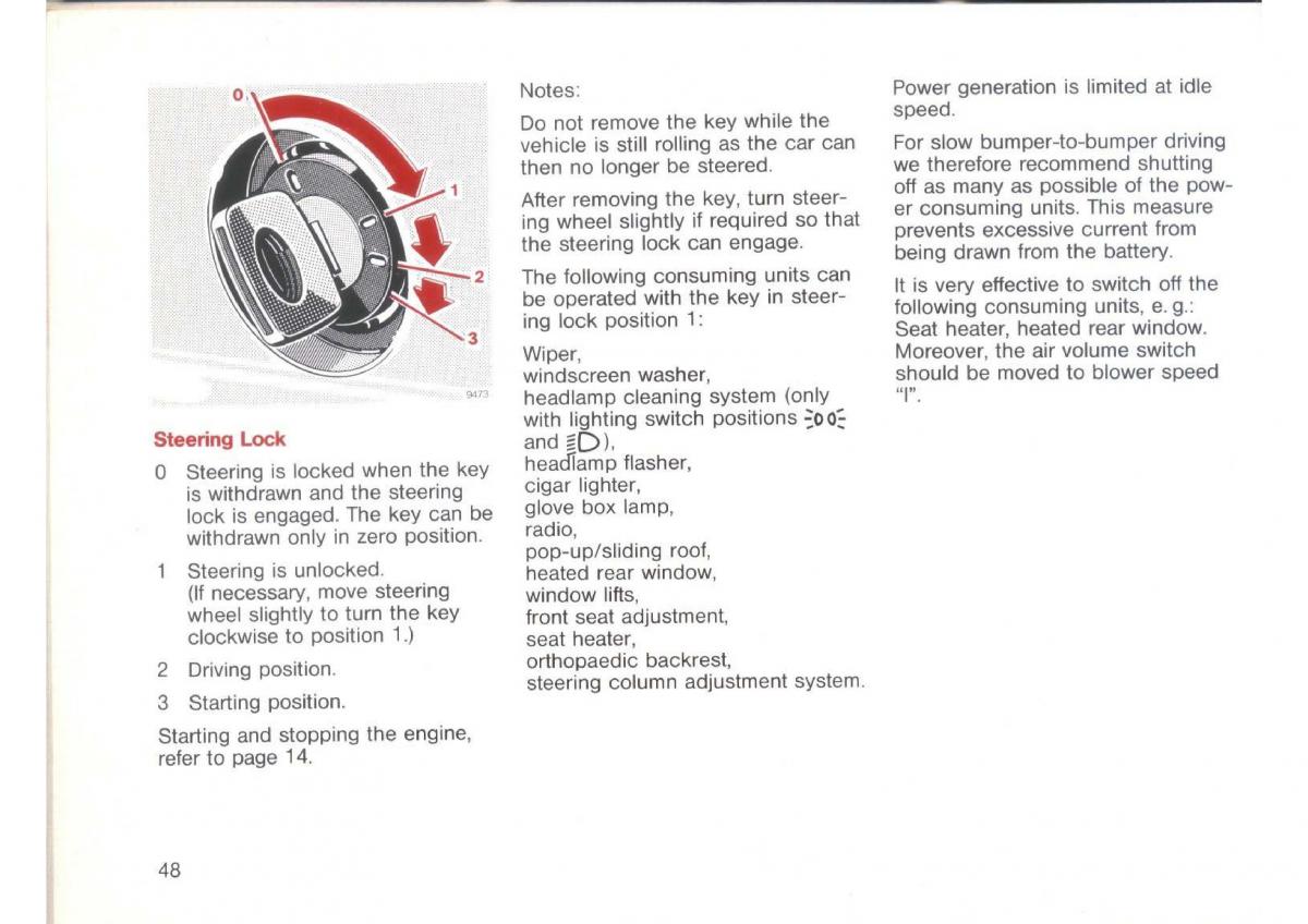 Mercedes Benz E W124 owners manual / page 50