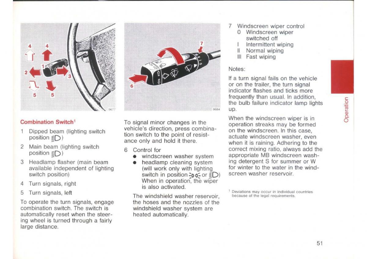 Mercedes Benz E W124 owners manual / page 53