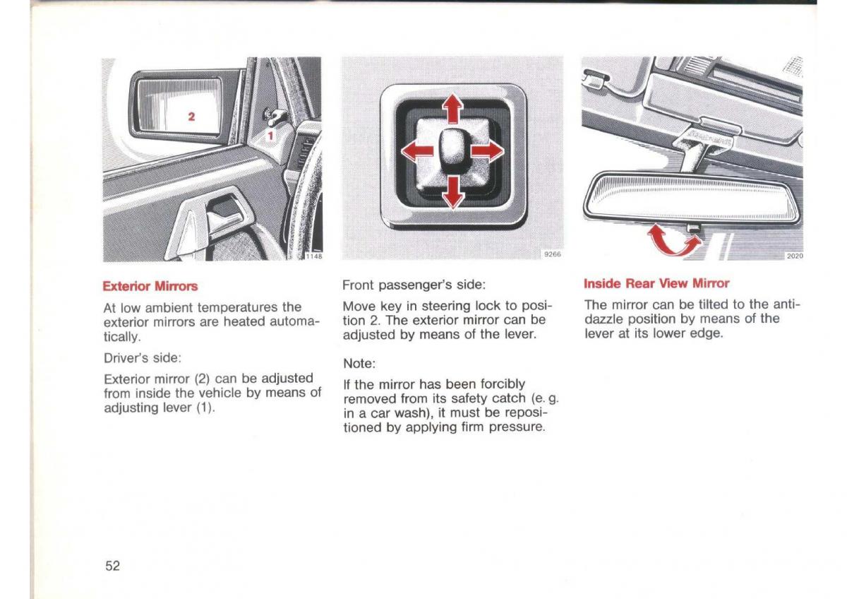 Mercedes Benz E W124 owners manual / page 54