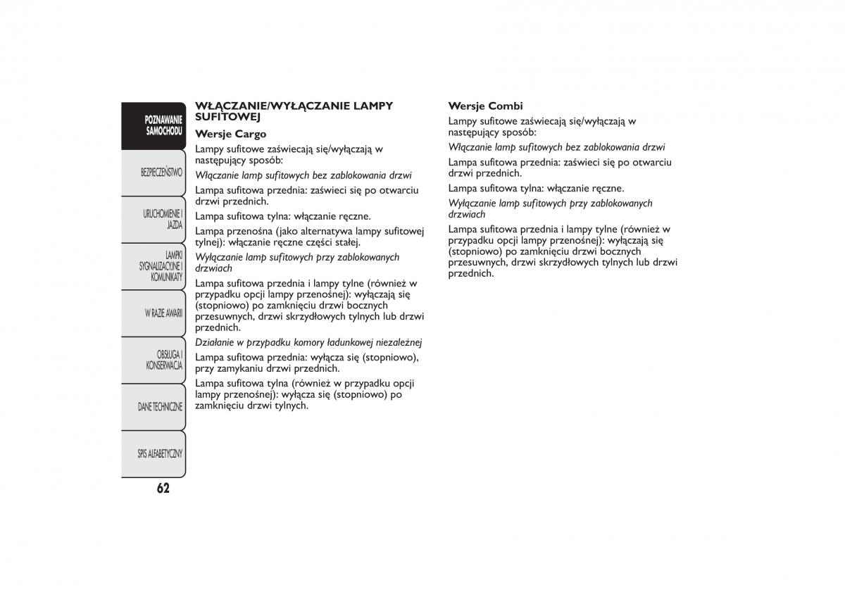 Fiat Fiorino IV 4 instrukcja obslugi / page 65