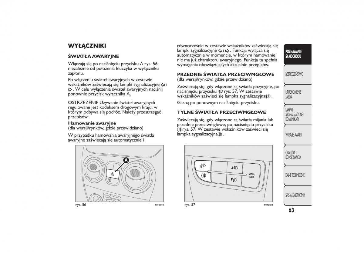 Fiat Fiorino IV 4 instrukcja obslugi / page 66