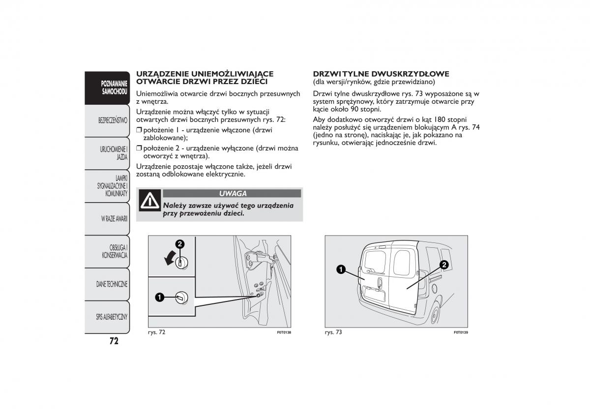 Fiat Fiorino IV 4 instrukcja obslugi / page 75