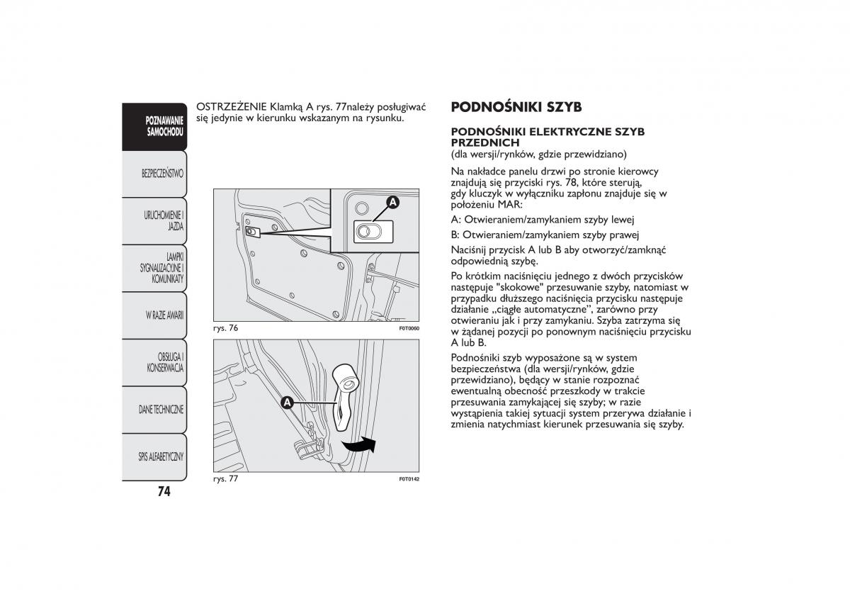 Fiat Fiorino IV 4 instrukcja obslugi / page 77