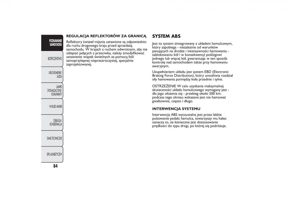 Fiat Fiorino IV 4 instrukcja obslugi / page 87