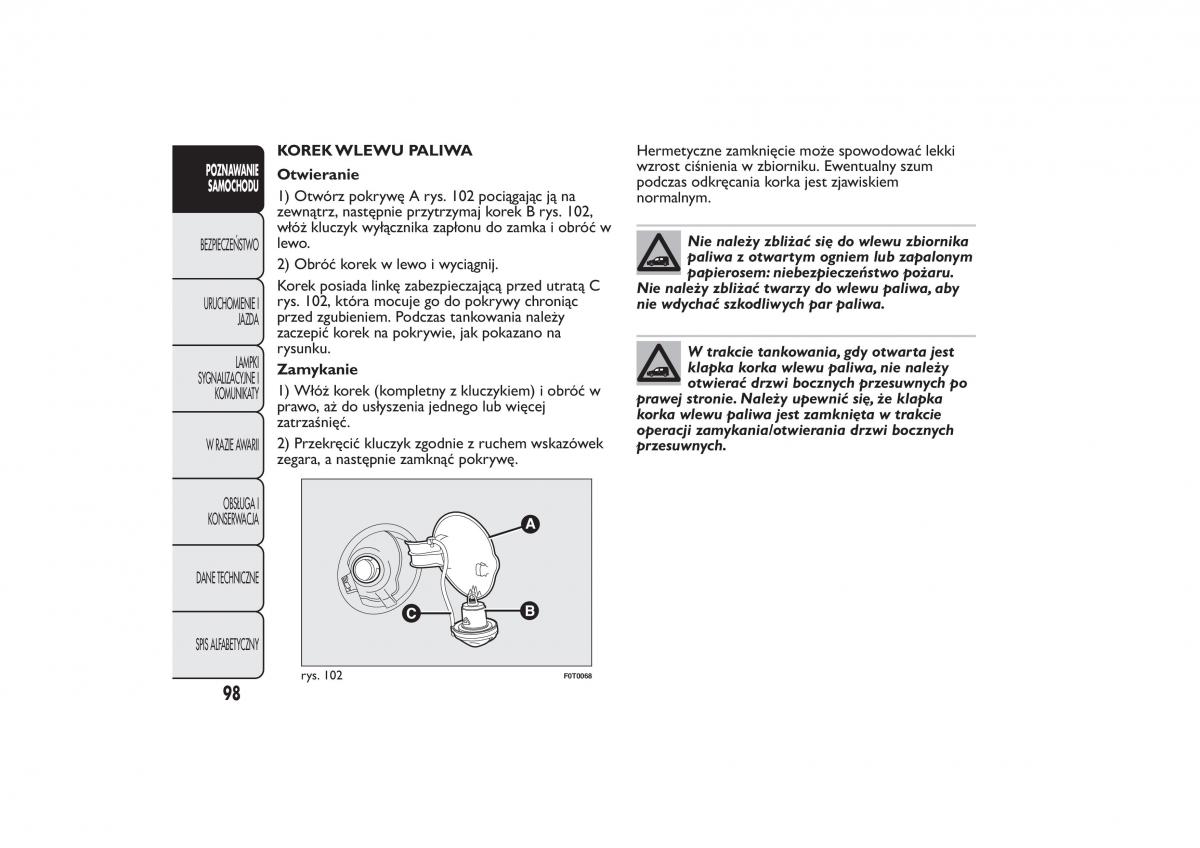 Fiat Fiorino IV 4 instrukcja obslugi / page 101