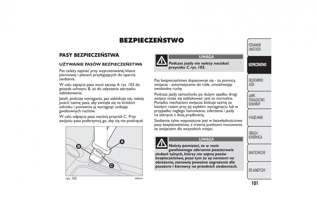 Fiat Fiorino IV 4 instrukcja obslugi / page 104