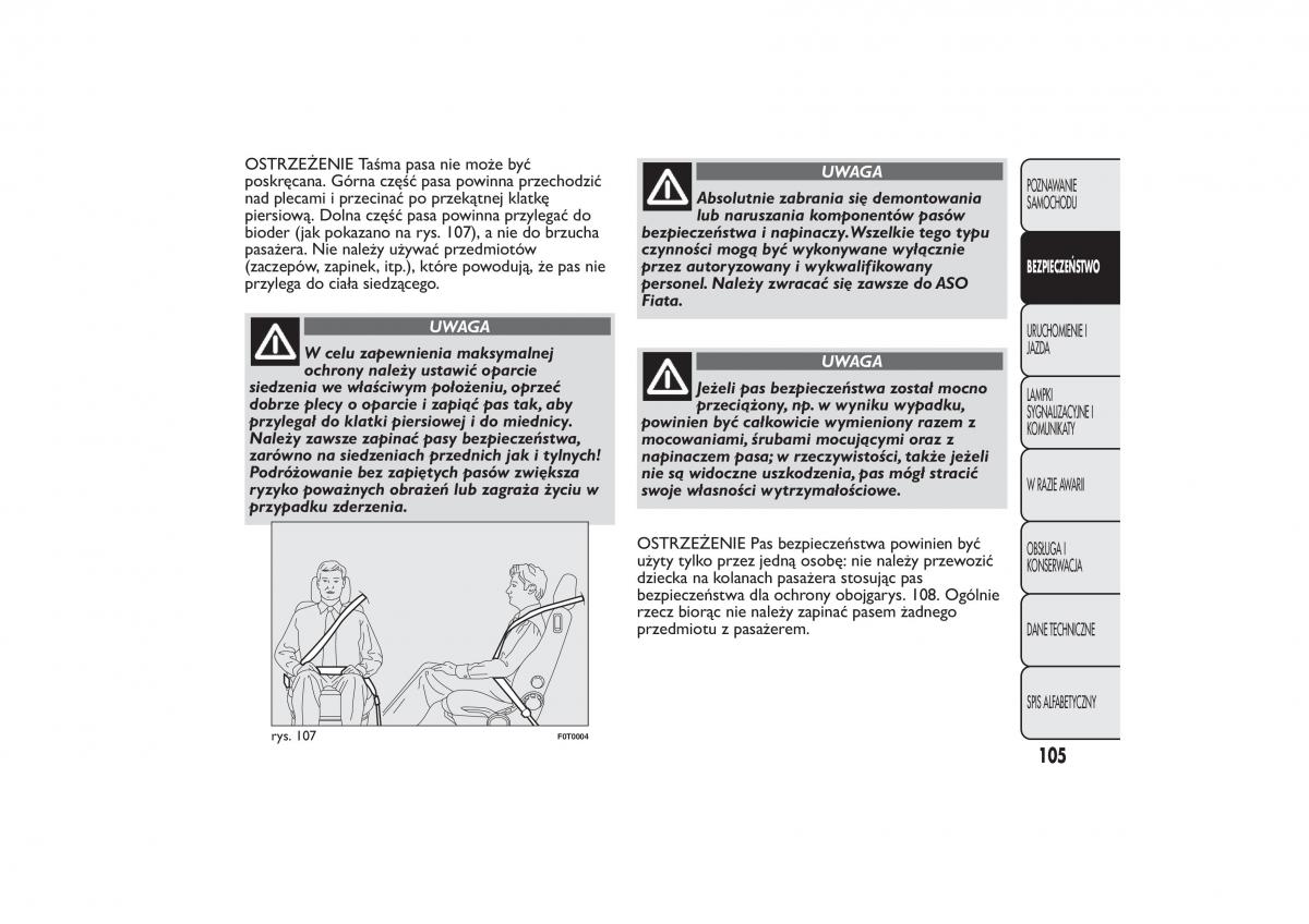 Fiat Fiorino IV 4 instrukcja obslugi / page 108