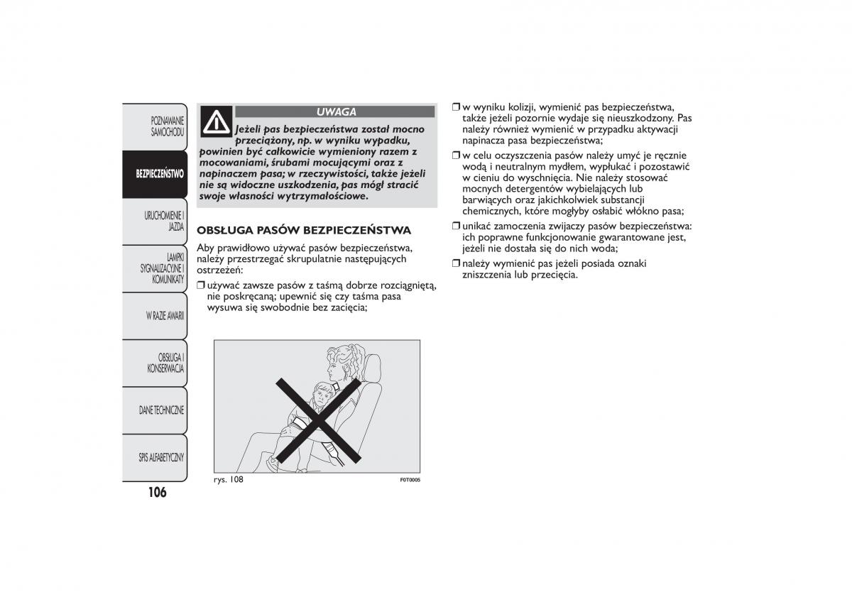 Fiat Fiorino IV 4 instrukcja obslugi / page 109