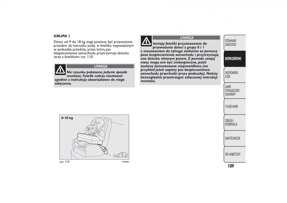 Fiat Fiorino IV 4 instrukcja obslugi / page 112