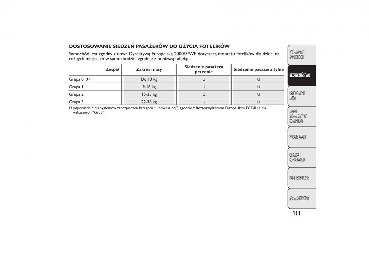 Fiat Fiorino IV 4 instrukcja obslugi / page 114