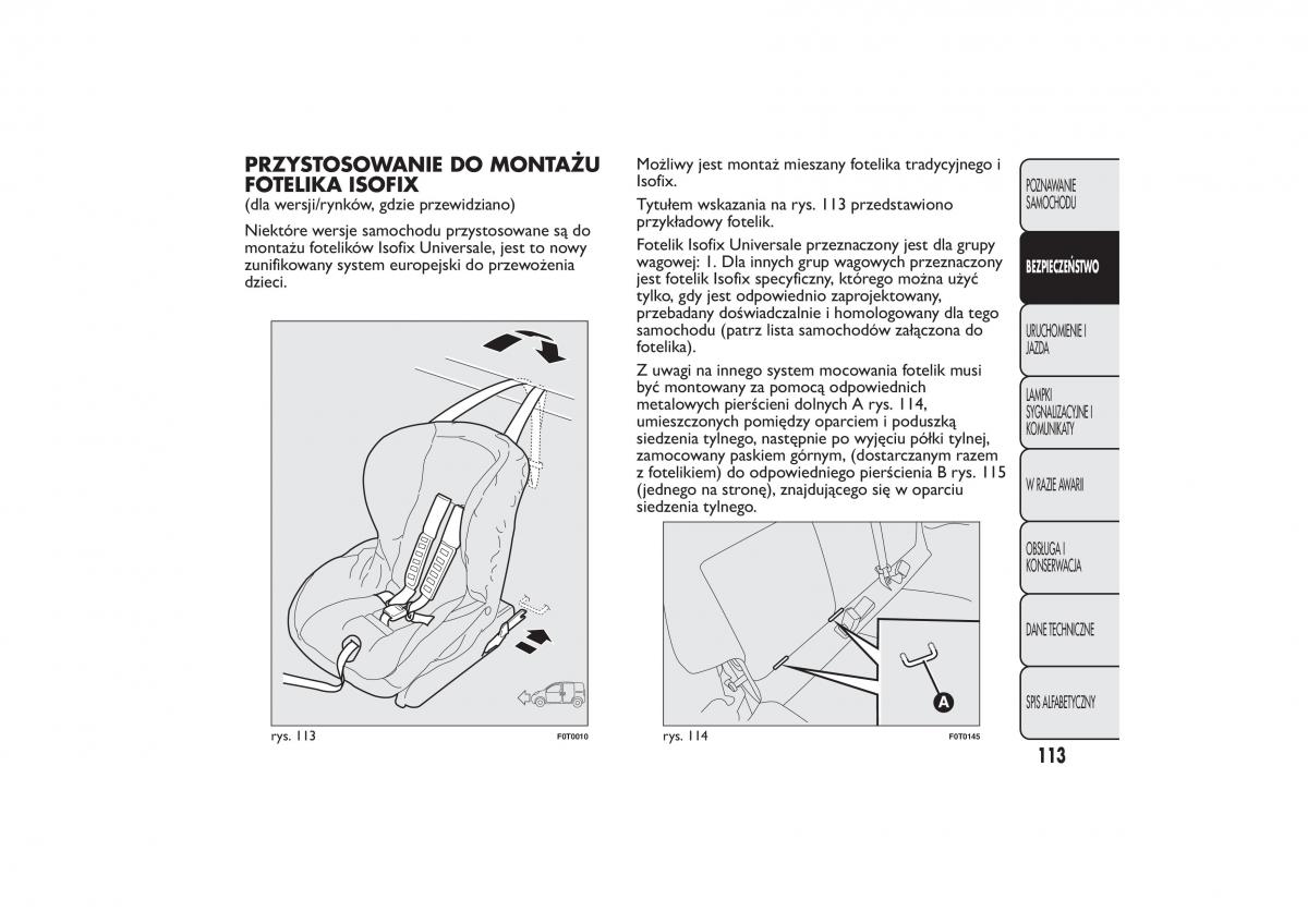 Fiat Fiorino IV 4 instrukcja obslugi / page 116