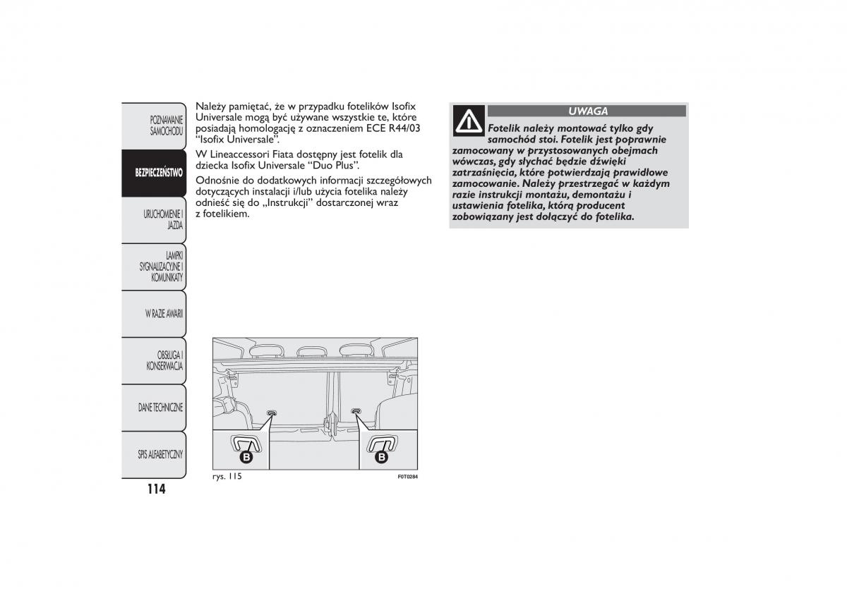 Fiat Fiorino IV 4 instrukcja obslugi / page 117