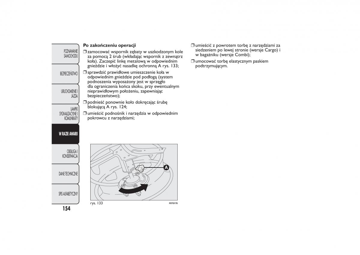 Fiat Fiorino IV 4 instrukcja obslugi / page 157