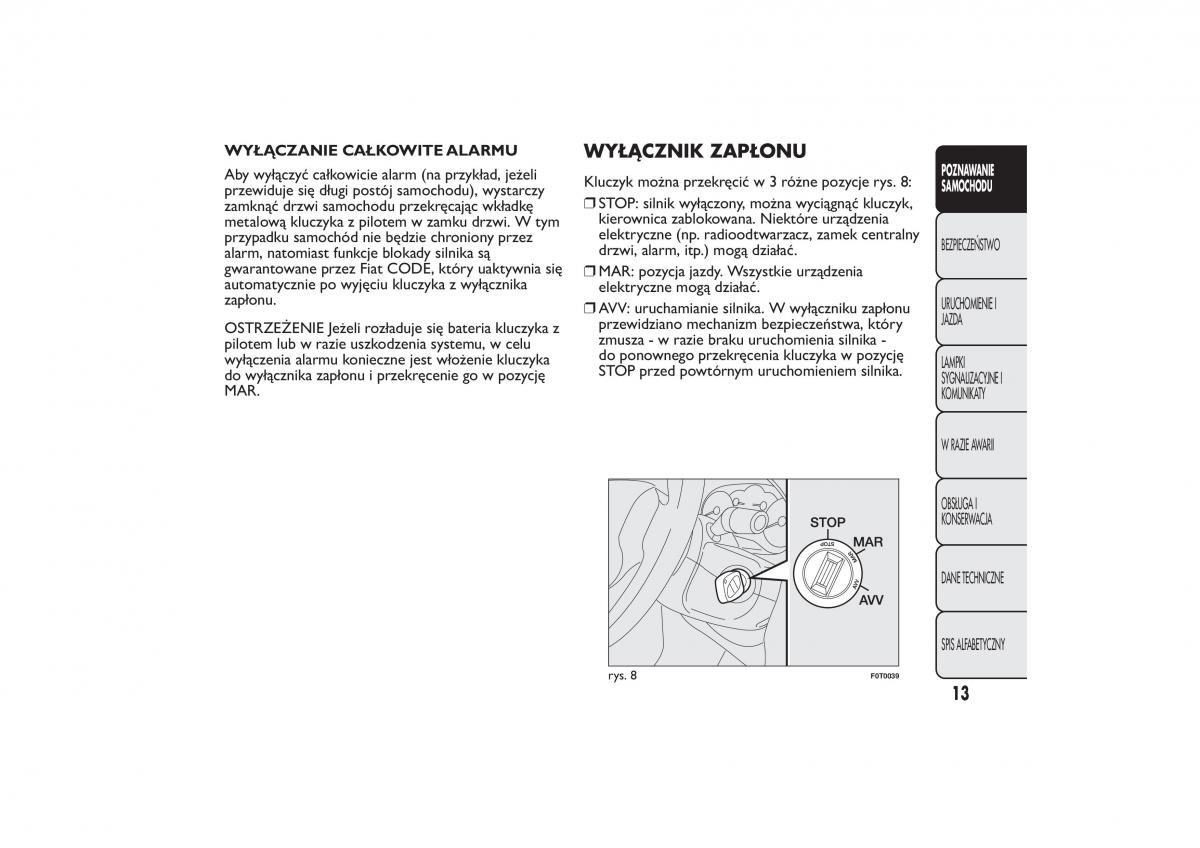 manual  Fiat Fiorino IV 4 instrukcja / page 16