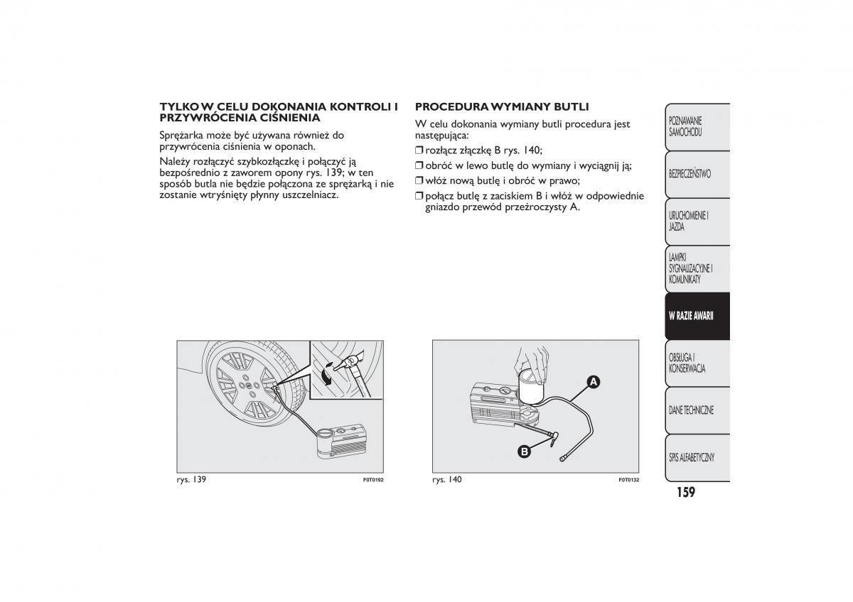 manual  Fiat Fiorino IV 4 instrukcja / page 162