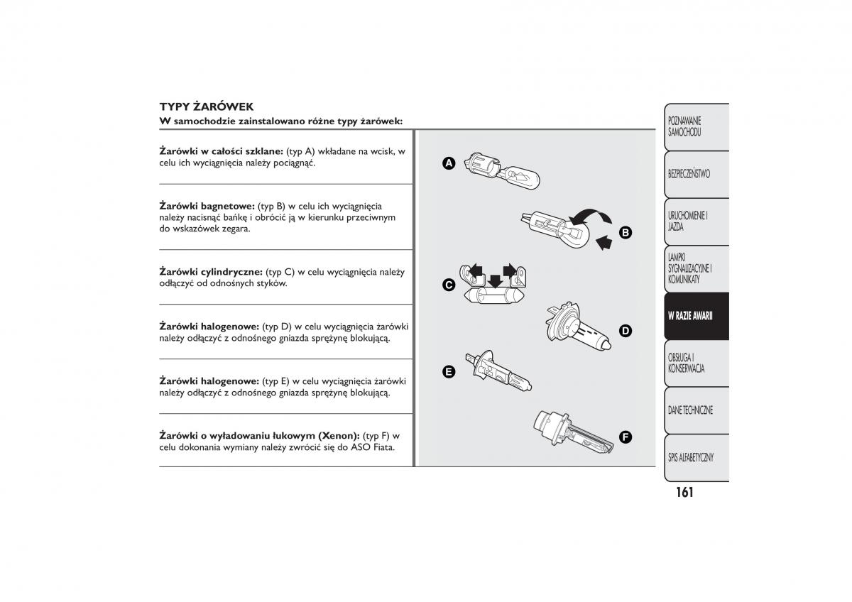 Fiat Fiorino IV 4 instrukcja obslugi / page 164