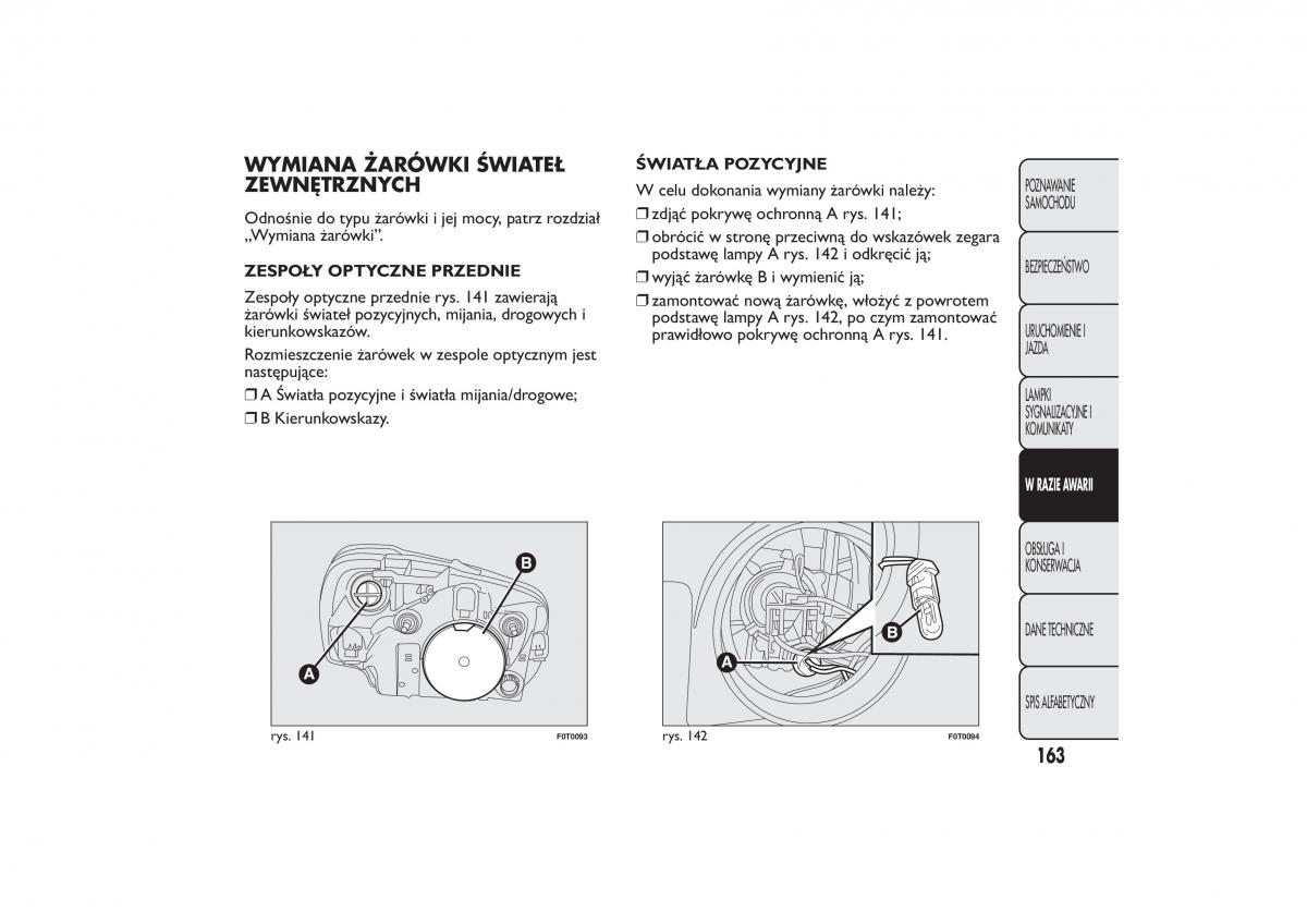 Fiat Fiorino IV 4 instrukcja obslugi / page 166