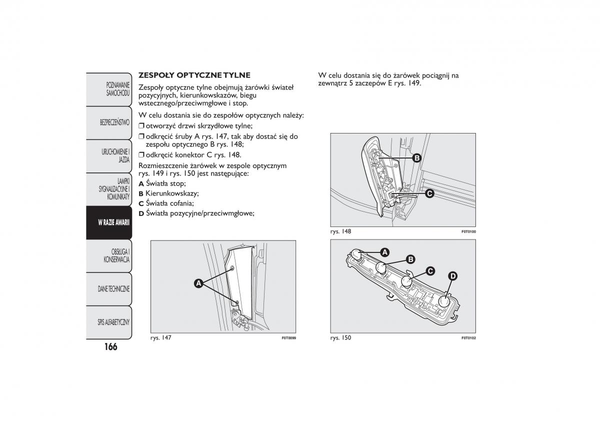 Fiat Fiorino IV 4 instrukcja obslugi / page 169