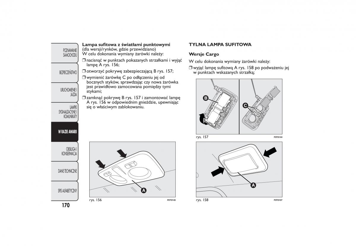 Fiat Fiorino IV 4 instrukcja obslugi / page 173