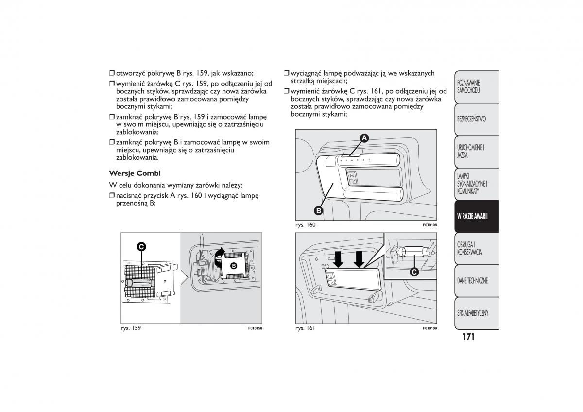 manual  Fiat Fiorino IV 4 instrukcja / page 174