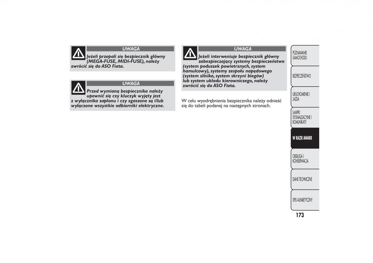 Fiat Fiorino IV 4 instrukcja obslugi / page 176