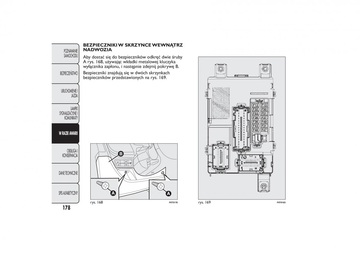 manual  Fiat Fiorino IV 4 instrukcja / page 181