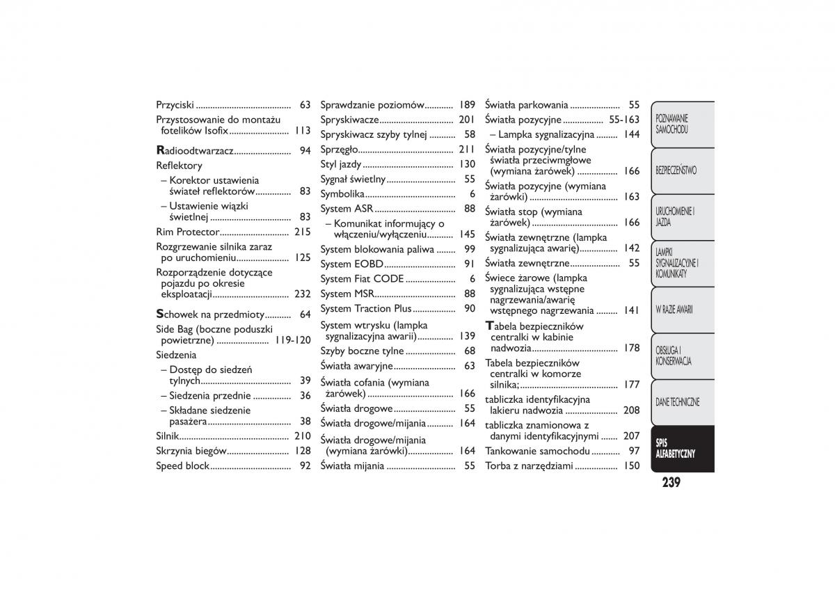 Fiat Fiorino IV 4 instrukcja obslugi / page 242