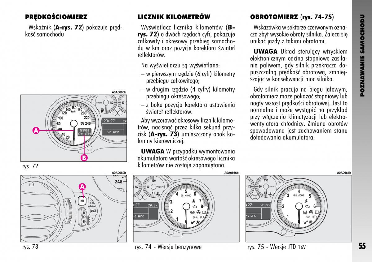 manual  Alfa Romeo GT instrukcja / page 56