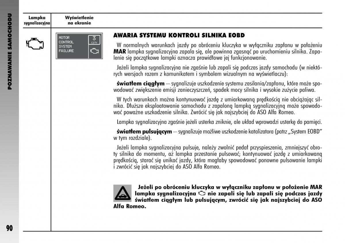 manual  Alfa Romeo GT instrukcja / page 91