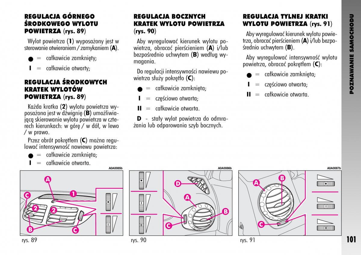 manual  Alfa Romeo GT instrukcja / page 102